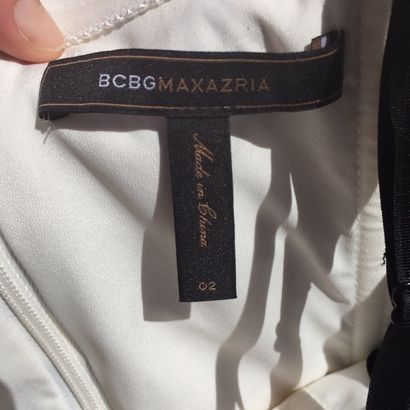 NWOT! BCBG Black & White Striped Dress - Picture 5 of 5